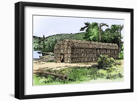 Iroquois Longhouse-null-Framed Giclee Print