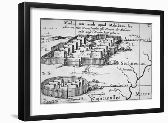 Iroquois Village, 1651-Nicolas Visscher-Framed Giclee Print