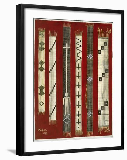 Iroquois Wampum Belts-Grider Rufus-Framed Giclee Print