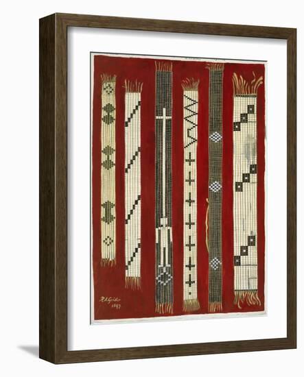 Iroquois Wampum Belts-Grider Rufus-Framed Giclee Print