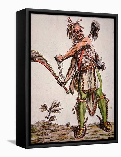 Iroquois Warrior, 1787-null-Framed Stretched Canvas