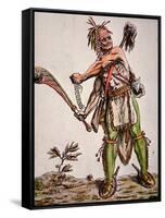 Iroquois Warrior, 1787-null-Framed Stretched Canvas