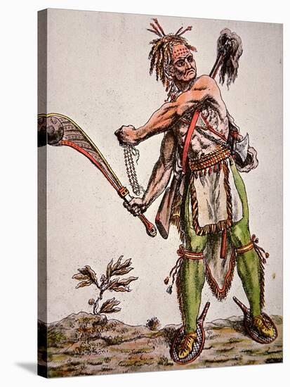 Iroquois Warrior, 1787-null-Stretched Canvas