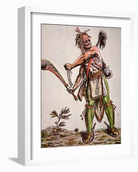 Iroquois Warrior, 1787-null-Framed Giclee Print