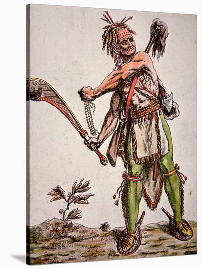 Iroquois Warrior, 1787-null-Stretched Canvas