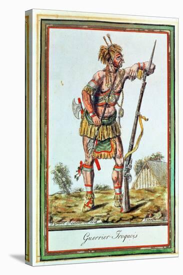 Iroquois Warrior, from 'Encyclopedie Des Voyages', Engraved by J. Laroque, 1796-Jacques Grasset de Saint-Sauveur-Stretched Canvas