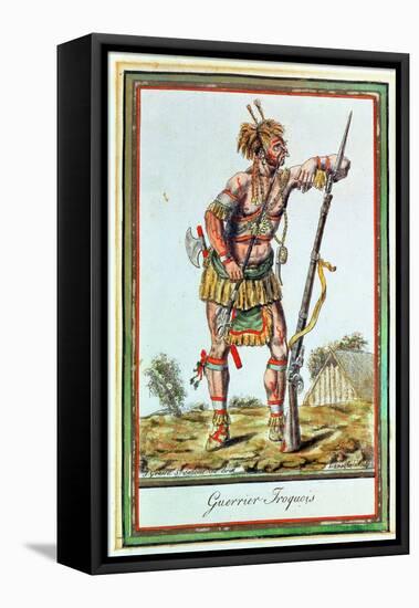 Iroquois Warrior, from 'Encyclopedie Des Voyages', Engraved by J. Laroque, 1796-Jacques Grasset de Saint-Sauveur-Framed Stretched Canvas