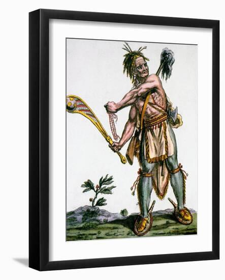 Iroquois Warrior-Jacques Grasset de Saint-Sauveur-Framed Giclee Print