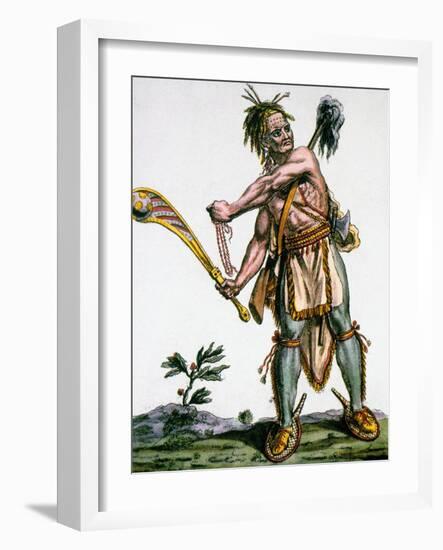 Iroquois Warrior-Jacques Grasset de Saint-Sauveur-Framed Giclee Print