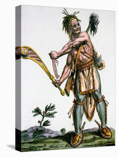 Iroquois Warrior-Jacques Grasset de Saint-Sauveur-Stretched Canvas