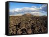 Irregular Blocky Lava and Cinder Cones of Timanfaya National Park, Canary Islands-Robert Francis-Framed Stretched Canvas