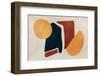 Irregular Geometrical Shapes, Abstract Illustration Painting. Non Figurative Artwork with Acrylic L-La Cassette Bleue-Framed Photographic Print