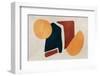 Irregular Geometrical Shapes, Abstract Illustration Painting. Non Figurative Artwork with Acrylic L-La Cassette Bleue-Framed Photographic Print