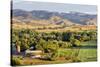 Irrigated Foothills Farmland in Sunrise Light, Belvue near Fort Collins in Northern Colorado-PixelsAway-Stretched Canvas