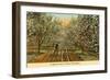 Irrigated Orchard in Bloom, Washington-null-Framed Art Print