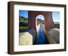 Irrigated water flowing across the Acueducto del Águila, better known as the Eagle Aquaduct, bui...-Panoramic Images-Framed Photographic Print