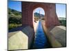 Irrigated water flowing across the Acueducto del Águila, better known as the Eagle Aquaduct, bui...-Panoramic Images-Mounted Photographic Print