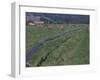 Irrigation Equipment in Hay Field with Bales and Red Barn, Bitteroot Valley, Montana, USA-Jamie & Judy Wild-Framed Photographic Print