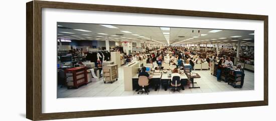 IRS Workers at Computer Stations, Entering Income Tax Returns Data-Ted Thai-Framed Premium Photographic Print