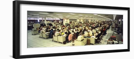 IRS Workers at Computer Stations, Entering Income Tax Returns Data-Ted Thai-Framed Premium Photographic Print