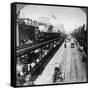 Irt Third Avenue Line Along the Bowery, New York, C.1897-null-Framed Stretched Canvas