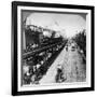 Irt Third Avenue Line Along the Bowery, New York, C.1897-null-Framed Photographic Print