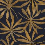 Seamless Floral Pattern. Art Deco Background. Gold Ink on Black Paper-Irtsya-Art Print