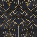 Seamless Floral Pattern. Art Deco Background. Gold Ink on Black Paper-Irtsya-Art Print