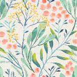 Seamless Floral Pattern. Art Deco Background. Gold Ink on Black Paper-Irtsya-Art Print