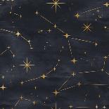 Seamless Night Sky Pattern. Elegant Stars Background-Irtsya-Stretched Canvas