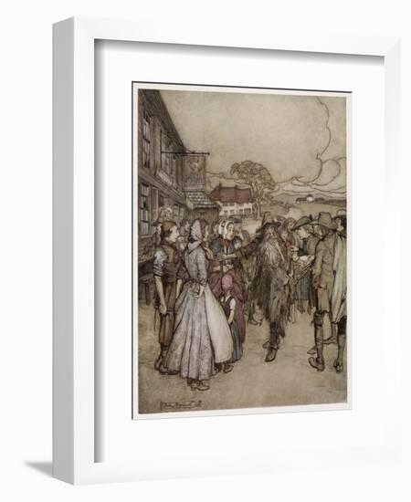 Irving, Rip's Return-Arthur Rackham-Framed Art Print