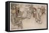 Irving, Rip Van Winkle-Arthur Rackham-Framed Stretched Canvas