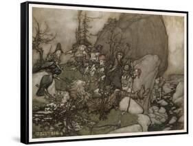 Irving, Rip Van Winkle-Arthur Rackham-Framed Stretched Canvas