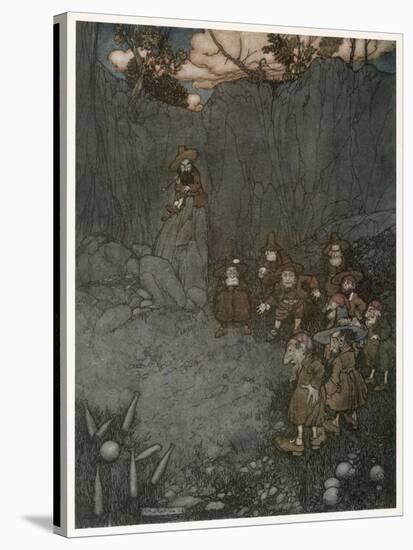 Irving, Rip Van Winkle-Arthur Rackham-Stretched Canvas