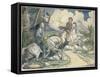 Irving: Sleepy Hollow, 1849-Felix O.C. Darley-Framed Stretched Canvas