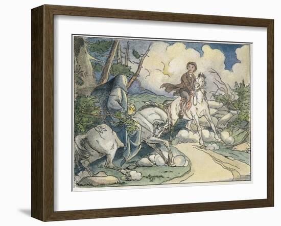 Irving: Sleepy Hollow, 1849-Felix O.C. Darley-Framed Giclee Print