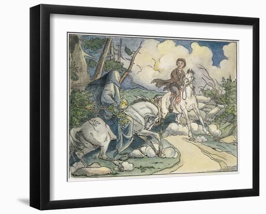 Irving: Sleepy Hollow, 1849-Felix O.C. Darley-Framed Giclee Print