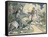 Irving: Sleepy Hollow, 1849-Felix O.C. Darley-Framed Stretched Canvas