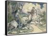 Irving: Sleepy Hollow, 1849-Felix O.C. Darley-Framed Stretched Canvas