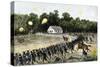 Irwin's Brigade Charging the Confederate Position at the Dunker Church, Battle of Antietam, c.1862-null-Stretched Canvas
