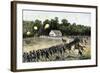 Irwin's Brigade Charging the Confederate Position at the Dunker Church, Battle of Antietam, c.1862-null-Framed Giclee Print