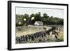 Irwin's Brigade Charging the Confederate Position at the Dunker Church, Battle of Antietam, c.1862-null-Framed Giclee Print