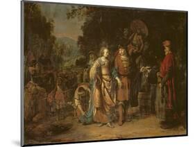 Isaac and Rebecca by the Well of Lahai-Roi-Gerbrandt Van Den Eeckhout-Mounted Giclee Print