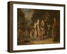 Isaac and Rebecca by the Well of Lahai-Roi-Gerbrandt Van Den Eeckhout-Framed Giclee Print