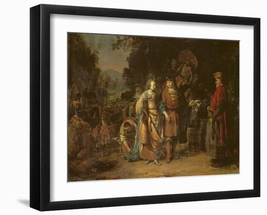 Isaac and Rebecca by the Well of Lahai-Roi-Gerbrandt Van Den Eeckhout-Framed Giclee Print