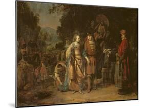 Isaac and Rebecca by the Well of Lahai-Roi-Gerbrandt Van Den Eeckhout-Mounted Giclee Print