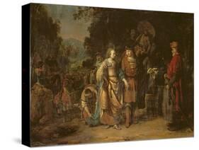 Isaac and Rebecca by the Well of Lahai-Roi-Gerbrandt Van Den Eeckhout-Stretched Canvas