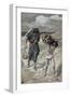 Isaac Bears the Wood For His Sacrifice-James Tissot-Framed Giclee Print