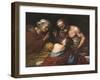 Isaac Benit Jacob - Isaac Blessing Jacob, by Langetti, Giovan Battista (1635-1676). Oil on Canvas,-Giambattista Langetti-Framed Giclee Print