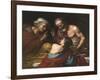 Isaac Benit Jacob - Isaac Blessing Jacob, by Langetti, Giovan Battista (1635-1676). Oil on Canvas,-Giambattista Langetti-Framed Giclee Print